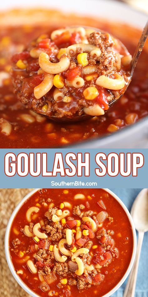 Sandwich Dinner, Goulash Soup, Homemade Soup Recipe, Goulash Recipes, Fall Soup Recipes, Recipes Fall, Crockpot Soup Recipes, Comfort Soup, Delicious Soup Recipes