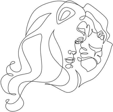 Powerful Woman Drawing, Lion Line Drawing, Lion Line Art, Makeup Artist Cards, One Line Tattoo, Lion Drawing, Powerful Woman, Lion Painting, Tattoo Graphic