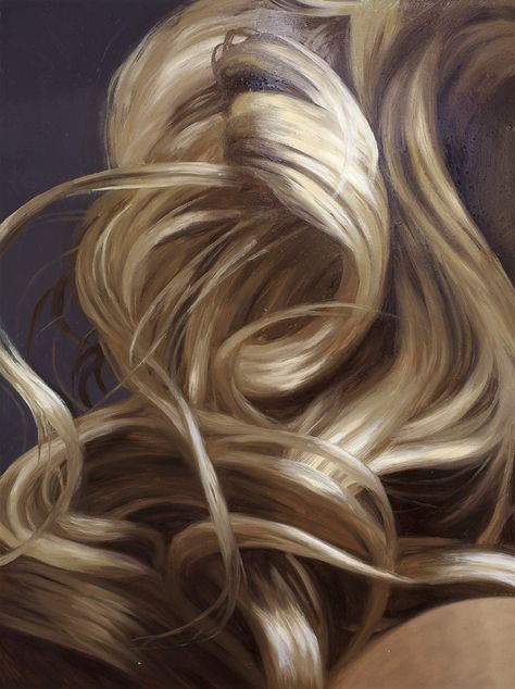 Hair Texture Painting, Painting Hair Oil Paint, Blonde Hair Oil Painting, How To Paint Hair With Oil Paint, Oil Painting Hair Tutorial, Acrylic Painting Hair, Painting Hair Acrylic, Hair Painting Acrylic, Painting Blonde Hair