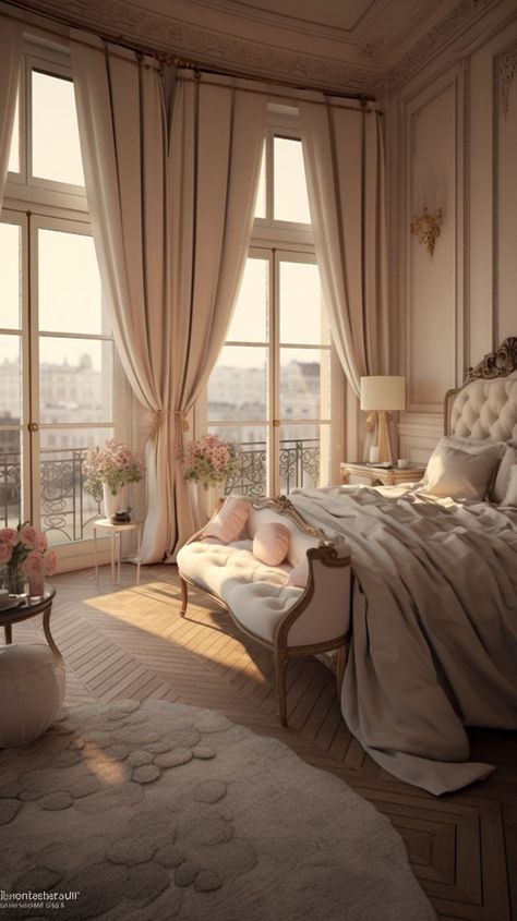 Parisian Interior Design Parisian Interior Design, Parisian Interior, Dream House Rooms, Dream House Interior, Master Bedrooms Decor, Dream House Decor, Beautiful Bedrooms, Dream Home Design, Decor Bedroom