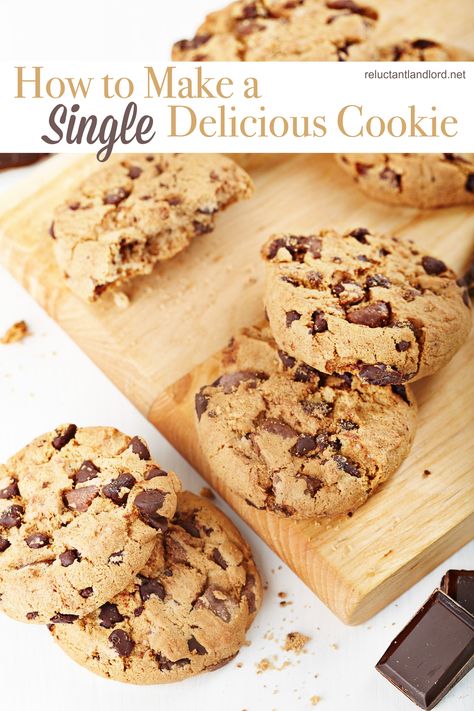 How to Make a Single Delicious Cookie - perfect for military spouses whose spouse is on deployment! How To Make One Cookie, Single Cookie, Toaster Oven, Cookie Sheet, Yummy Cookies, Freshly Baked, Being A Landlord, Yummy Treats, Cookie Recipes