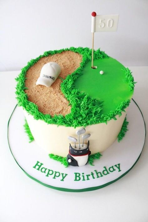 Golf Course Cake, Golf Themed Cakes, Golf Birthday Cakes, Golf Cake, 70th Birthday Cake, 50th Cake, Sport Cakes, Beach Cakes, Christmas Golf