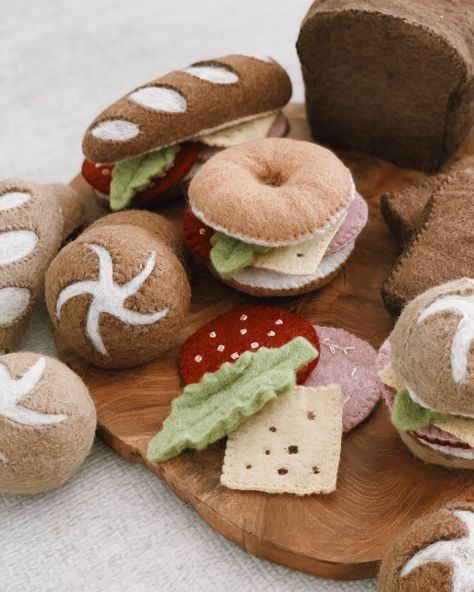 Felt Bakery, Felt Bread, Sandwich Toppings, Holistic Learning, Felt Food Diy, Market Stall, Felt Craft, Food Diy, Felt Food