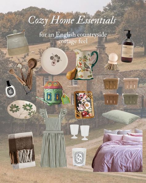 Home decor guide to decorate your living room, kitchen and bedroom in the cottagecore style to achieve the vibe of an English countryside cottage. Aesthetic home decor with a light academia, vintage feel. Bedroom Light Academia, Cottagecore Decorations, English Countryside Cottage, Cottage Academia, Cozy Academia, Light Academia Style, Cottagecore Academia, Drinking Black Coffee, Countryside Cottage