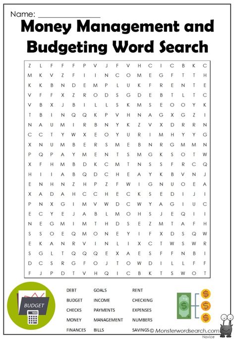 Financial Worksheets Free Printable, Saving Worksheet, Money Coloring Pages, Finance Worksheets, Financial Literacy Worksheets, Word Search Free Printable, Financial Iq, Money Puzzles, 9th Grade Math