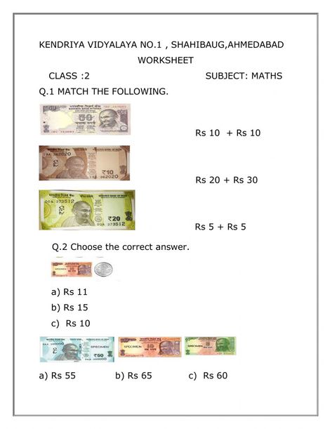 Worksheet On Money For Class 1, Data Handling For Class 1, Money Worksheets Grade 3, Money Concept Worksheets, Money Worksheets 1st Grade, Money Worksheets 2nd Grade, Tamil Worksheet, Counting Money Worksheets, Easy Math Worksheets