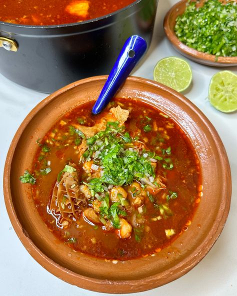 Menudo Soup, Mexican Refried Beans, Menudo Recipe, Food Influencer, Homemade Sloppy Joe Recipe, Canned Hominy, Refried Beans Recipe, Beef Tripe, Homemade Sloppy Joes