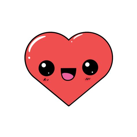 Corazón Kawaii ✍ | COMODIBUJAR.CLUB Heart Kawaii, Heart Clip Art, Kawaii Clipart, Diy Art Projects, Kawaii Stickers, Samara, Diy Art, Art Projects, Mario Characters