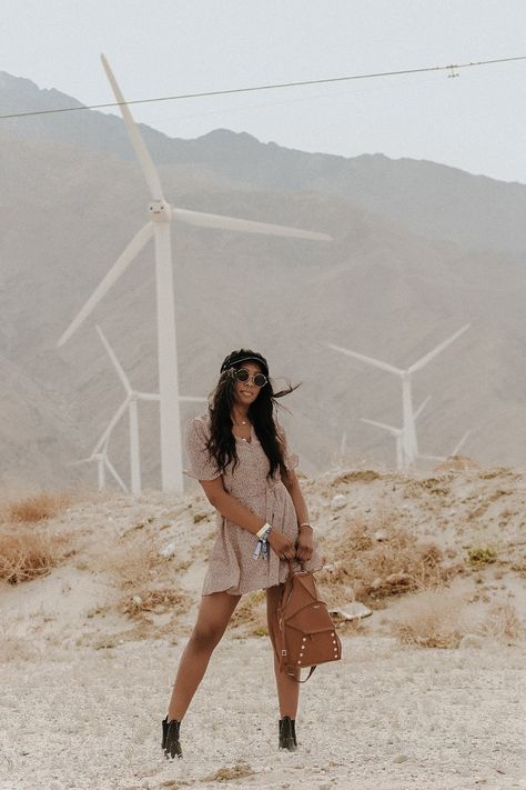 Windmill Photoshoot, Windmill Pictures, Windmill Photos, Coachella 2018, Desert Festival, Wind Mills, Desert Style, 2018 Style, Creativity Inspiration