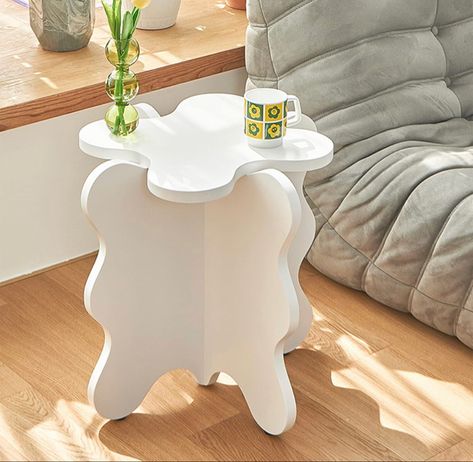 Table Cartoon, White Small Table, Simple Side Tables, Stylish Side Table, Wooden Nightstand, Bedroom Bedside Table, Solid Wood Coffee Table, Glass Top Coffee Table, Blue Table