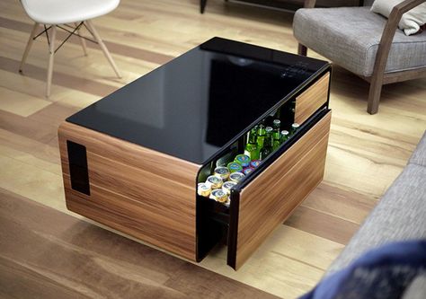 Sobro Coffee Table Refrigerator Drawers, Arcade Cabinet, Wood Kitchen, Bluetooth Speakers, Game Room Furniture, Small Kitchen, Table Design, Smart Home, Room Furniture