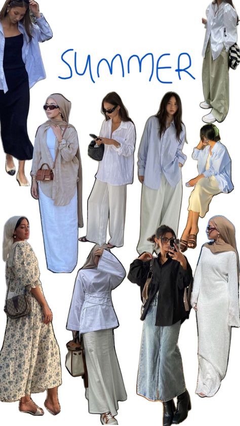 Bali Outfit Ideas Hijab, Summer Modest Outfits Muslim, Summer Modest Outfits, Grandpa Fashion, Outfit Ideas Modest, Modest Outfits Muslim, Outfits Muslim, Stylish Outfits Casual, Muslim Outfits Casual