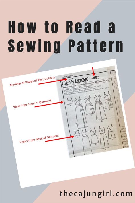 How To Read A Pattern Sewing, How To Read Patterns Sewing, How To Read A Sewing Pattern, How To Read Sewing Patterns, Homemade Clothing, Stylish Sewing Patterns, Sewing Journal, Teaching Sewing, Sewing Tricks