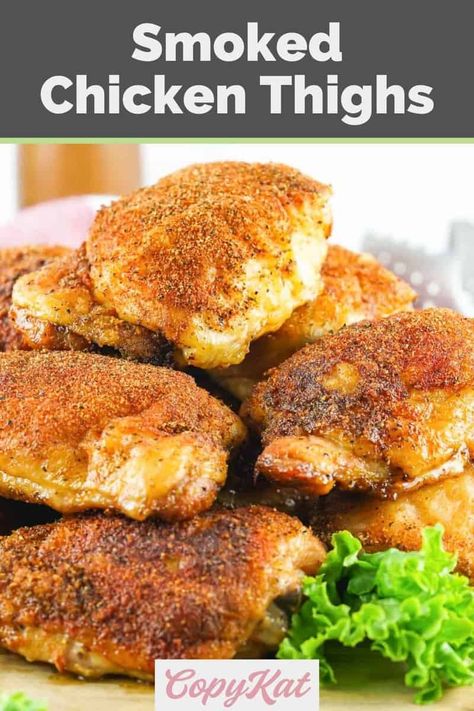 Pellet Smoker Chicken, Pellet Grilled Chicken, Pit Boss Pellet Grill Recipes, Smoker Recipes Chicken, Smoked Chicken Thighs, Chicken Thighs In Oven, Smoked Chicken Salad, Pellet Smoker Recipes, Fancy Dinner Recipes