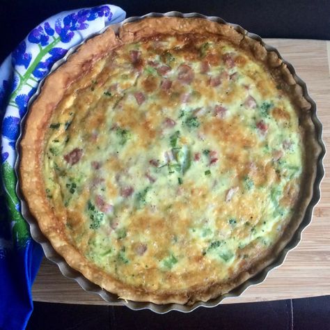 Ham and Broccoli Quiche | Allrecipes Ham And Broccoli Quiche, Ham And Broccoli, Ham Broccoli, Ham Quiche, Ham And Cheese Quiche, Delicious Quiche, Broccoli Quiche, Cooked Ham, Cheese Quiche