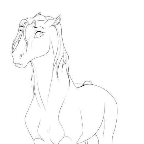 Horse Drawing Template, Spirit Horse Drawing Base, Horse Outline Drawing, Horse Base, Horse Art Ideas, Spirit Drawing, Horse Template, Horse Outline, Realistic Animal Drawings