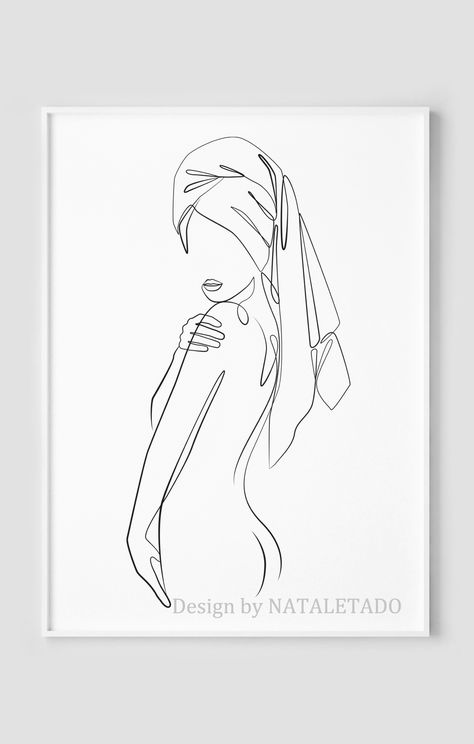 Nude woman one line art, Female body line drawing print, Minimalist bathroom wall art, Naked woman poster, Simple home wall decor Minimalist Body Drawing, Line Art Bathroom, Wall Art Women, Line Art Female, Embroidered Canvas Art, Woman Poster, Bathroom Artwork, Silhouette Drawing, Inspirational Illustration