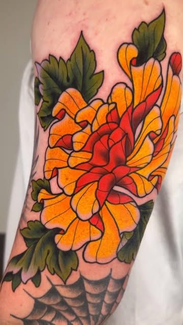 Tattoo Snob on Instagram: "Marigold tattoo by @yungruns at True Craft Tattoo in Sacramento, California" Craft Tattoo, Plants Tattoo, Marigold Tattoo, California Native Plants, Plant Tattoo, Sacramento California, Native Plants, Sacramento, California