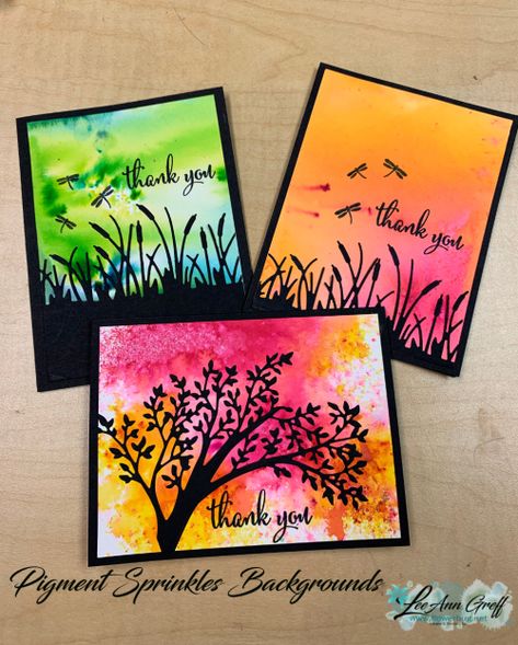 Blended Backgrounds, Sympathy Cards Handmade, Silhouette Cards, Paper Works, Thank You Note Cards, Making Greeting Cards, Card Making Tutorials, Card Making Techniques, Facebook Live