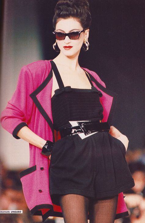 https://flic.kr/p/SqRoFa | Emanuel Ungaro Spring/Summer 1988 80s Designer Fashion, 80s Catwalk, 1980s Runway Fashion, 1980s Summer Fashion, 80s Opulence, 1980s Runway, 80s Runway, 80s Fashion Summer, 80s Runway Fashion