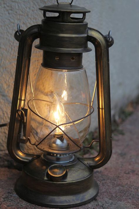 Electric Lantern, Lantern Night, Kerosene Lantern, Lantern Table Lamp, Old Lanterns, Copper Lantern, Patio String Lights, Rustic Lanterns, Childs Bedroom