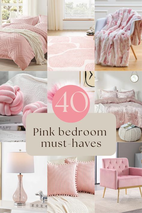 Transform your bedroom into a dreamy oasis with our stunning pink bedroom decor ideas. From soft blush to bold magenta, discover how the color pink can create a chic and cozy retreat. Explore stylish bedding, accent pieces, and design tips to infuse your space with rosy charm. #PinkBedroomDecor #BlushInteriors #BedroomInspiration 🌸💕 Pink Master Bedrooms, Blush Pink Comforter Bedroom Ideas, Pink Bedrooms Ideas, Pink Bedroom Decor Ideas For Women, Light Pink And White Bedroom, Blush Pink Bedroom Ideas For Women, Light Pink Queen Bedding, Sophisticated Pink Bedroom, Pink And Cream Bedroom