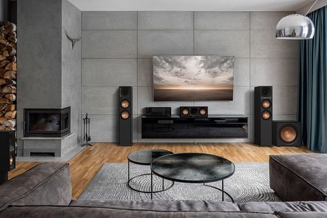 Home Theater Subwoofer, Klipsch Speakers, Multi Room Audio, Mdf Cabinets, Powered Subwoofer, New Tech, Low Frequency, Quality Cabinets, Dolby Atmos