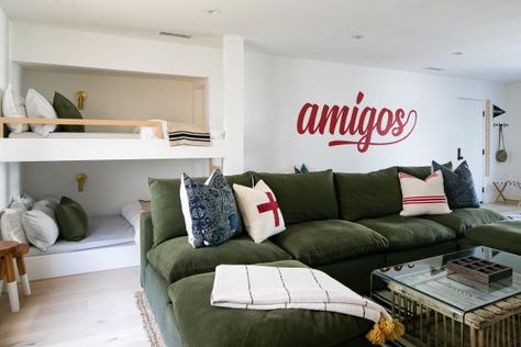 Give your teenager a spot where they can do homework, play games and chill with friends. Steal ideas from these designer spaces. Kids Hangout Room, Teen Basement, Hangout Room Ideas, Teen Hangout Room, Teen Hangout, Basement Paint Colors, Basement Painting, Teen Lounge, Hangout Room