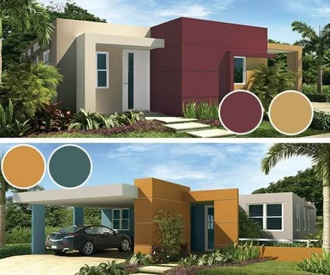 Las mejores ideas y combinaciones de colores para el exterior de la casa.#casas #exteriores Modern House Colors, Best Exterior House Paint, Apricot Brandy, House Paint Color Combination, Swiss Coffee, Exterior House Paint Color Combinations, Pintura Exterior, Exterior Paint Colors For House, Casa Exterior