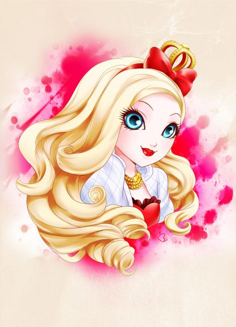 APPLE WHITE - Ever After High by KagomesArrow77.deviantart.com on @deviantART Ever After Dolls, Lizzie Hearts, High Characters, Raven Queen, Apple White, Desenho Tattoo, High Art, Ever After High, Drawing Tutorials