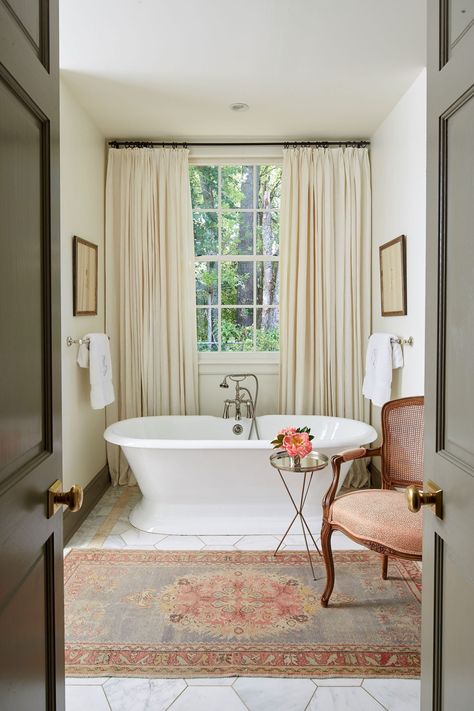 Designer Ashley Gilbreath Transformed This 1940s House Into Her Family's Dream Home  | Southern Living Ashley Gilbreath Interiors, Ashley Gilbreath, Cottage Bathroom Ideas, 1940s Home, Cottage Bathroom, Home Luxury, Up House, Design Del Prodotto, Joanna Gaines