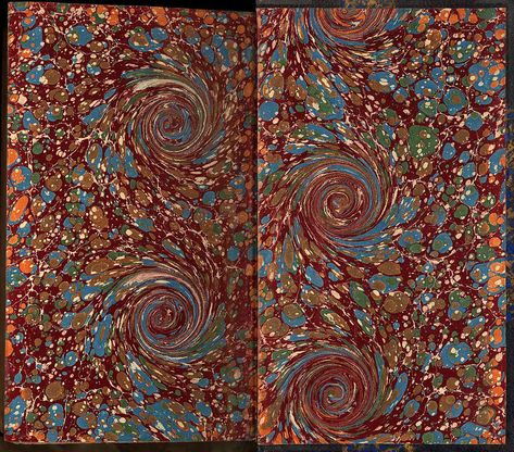 Ideas Illustration, Paper Marbling, Traditional Ink, Book Of Hours, Art Society, Marble Paper, Miniature Books, Antiquarian Books, Marbling