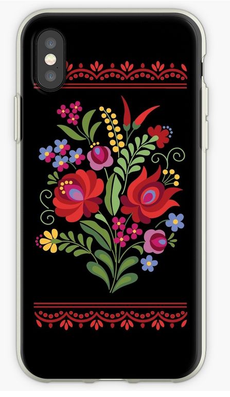 Hungarian Floral Pattern, Folk Art Border Design, Hungarian Embroidery Tattoo, Hungarian Folk Art Flowers, Hungarian Flowers, Hungarian Embroidery Pattern, Hungarian Design, Hungarian Art, Hungarian Folk Art