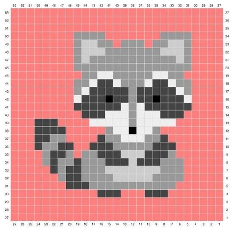 Crochet C2c Pattern, Pixel Quilting, Character Blankets, Weaving Loom Diy, Miniature Embroidery, Tiny Cross Stitch, Nature Cross Stitch, Animal Blanket, Pixel Art Grid