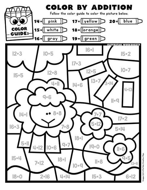 Want your students begging to do math? Our free Addition Color By Number worksheets are perfect for your first-grade students. They will color, add, count, and more when they use these pages. #printables #firstgrademath #colorbynumber #addition #colorbyaddition #coloringmath #mathworksheets #free Summer Color By Number, Addition Color By Number, Free Printable Multiplication Worksheets, Color By Number Worksheet, First Grade Addition, Printable Multiplication Worksheets, Number Worksheet, Math Fact Practice, Color By Number Printable