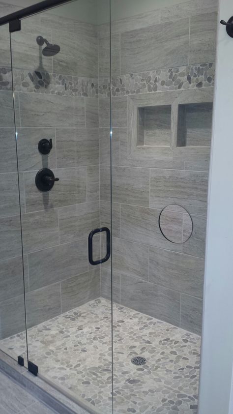 Master bath Bathroom Shower Stalls, Simple Bathroom Remodel, Bathroom Shower Tile, Bathroom Remodel Designs, Bathroom Remodel Shower, Small Bathrooms, Trendy Bathroom, Simple Bathroom, Bath Room