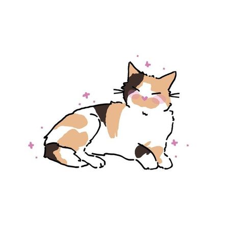 Cat Doodle, Cat Hacks, Cat Icon, Cute Doodle Art, Calico Cat, Dessin Adorable, Cute Little Drawings, Cat Wallpaper, Cute Animal Drawings