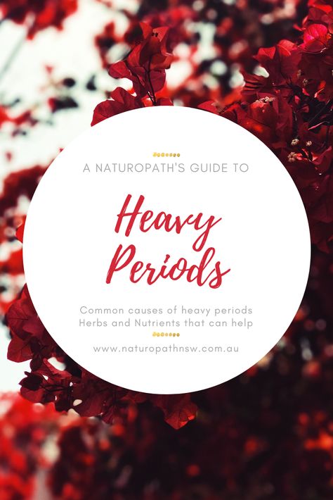 A Naturopath's Guide to Heavy Periods. How to get to the cause, and how to fix them naturally.  #naturopathnsw #heavyperiods #periods #womenshealth #irregularperiods #menorrhagia #naturopath #nutrition #herbalmedicine #fertility #fibroids #endometriosis Heavy Periods Causes, Herbs For Irregular Periods, Herbs For Heavy Periods, How To Bring Periods Immediately, Reasons For Irregular Periods, Natural Ways To Stop Heavy Periods, Heavy Periods, Irregular Periods, Iron Deficiency