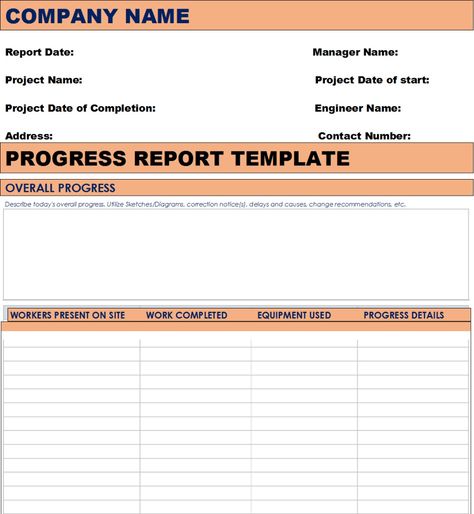 Free Progress Report Template – Free Report Templates Report Design Ideas, Progress Report Template, Gray Headboard, Report Design, Progress Report, Report Template, Word Template, Company Names, Budgeting