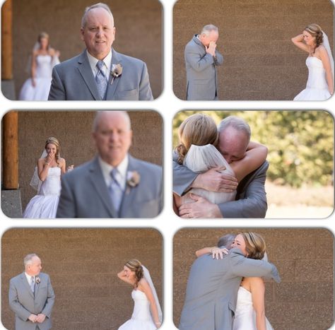 Doing a Father/Daughter first look since D and I are traditional and won't see each other until the ceremony. Can't wait to see the look on my Dad's face <3 Father Daughter First Look, First Look Wedding Photos, Wedding Photo List, First Look Wedding, Lighting Background, Wedding Photography Checklist, Wedding Moodboard, Photos Poses, Wedding Picture Poses