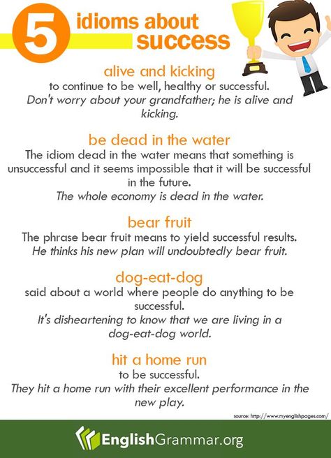 5 Idioms about Success English Conversation Learning, Got A Job, English Language Course, English Teaching Materials, English Time, Better English, English Speaking Skills, English Phrases Idioms, Idioms And Phrases