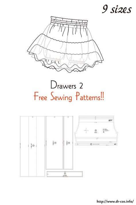 Lolíta Dress Pattern, Bjd Sewing Pattern, Small Bag Sewing Pattern, Kawaii Sewing Pattern, Clothes Sewing Ideas, Free Sewing Patterns Printable, Free Clothing Patterns, Sewing Patterns Clothes, Clothes Patterns Sewing