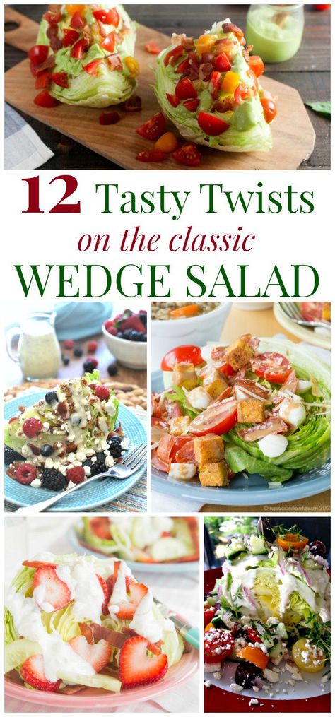 Lettuce Wedges Recipes, Lettuce Wedge Salad Recipes, Classic Wedge Salad, Big Salads, Wedge Salad Recipes, Lettuce Wedge, Coconut Smoothie Recipe, Wedge Salad, 1200 Calorie