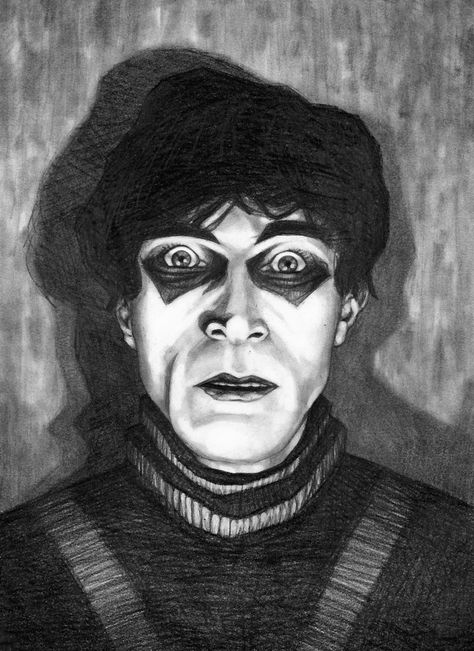 Cesare the Somnambulist, Rono22. Dr Caligari, Film Analysis, Scary Clown Makeup, Scary Clown, Scary Clowns, The Cabinet, French Bull, Clown Makeup, French Bulldog