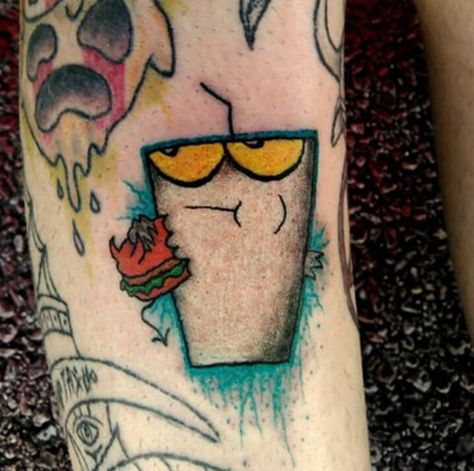 Master Shake, Tattoo Samples, Traditional Tattoo Inspiration, Skin Paint, Aqua Teen Hunger Force, Clever Tattoos, Fantasy Tattoos, Aqua Teen, Horror Tattoo