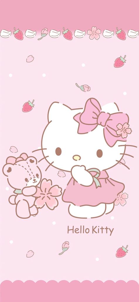 Pink Wallpaper Kawaii, Walpapers Cute, Rabbit Wallpaper, Kawaii Background, Cute Mobile Wallpapers, Iphone Wallpaper Kawaii, Bunny Wallpaper, Stickers Kawaii, Hello Kitty Backgrounds