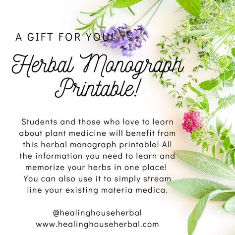 Free Herbal Printables, Herbal Materia Medica Template, Herbal Notebook, Learning Herbalism, Herbal Journal, Herbal Crafts, Medicinal Herbs Remedies, Herbs Remedies, Book Printables