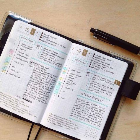 Hobonichi Cousin Daily Layout Ideas, Hobonichi Cousin Daily Layout, Bullet Journal Daily Log, Hobonichi Original, Hobonichi Ideas, Productivity Journal, Hobonichi A6, Bullet Journal Daily, How To Bullet Journal