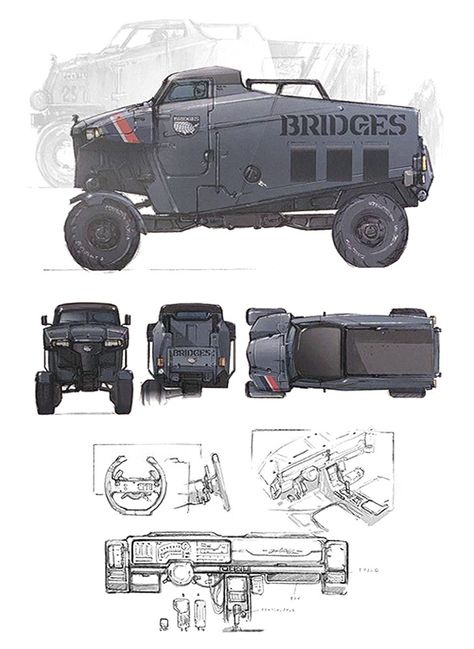 Truck Concept Art, Scifi Vehicle, Cyberpunk Cars, Dieselpunk Vehicles, Electric Cargo Bike, Props Concept, Truck Art, Futuristic Art, Robots Concept