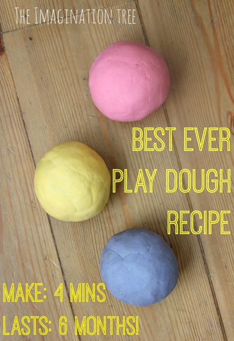 Diy Non Toxic Play Dough, Non Toxic Playdough Recipe, Non Toxic Playdough, Diy Stressball, Play Dough Recipe, Imagination Tree, Playdough Recipe, Baby Activities, Homemade Playdough